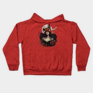 Dark Cottagecore Whimsigoth Witch Kids Hoodie